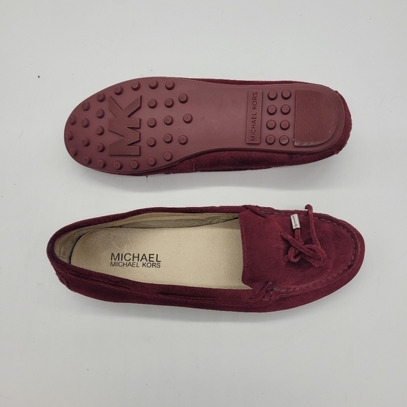 Michael Kors Shoes Women 6.5 Daisy Mocs Suede Maroon - Picture 14 of 15